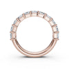14K Rose Gold 2.20 CTW Emerald-Cut Lab-Grown Diamond Semi-Eternity Band Ring