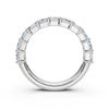 Platinum 2.20 CTW Emerald-Cut Lab-Grown Diamond Semi-Eternity Band Ring