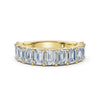 18K Yellow Gold 2.20 CTW Emerald-Cut Lab-Grown Diamond Semi-Eternity Band Ring