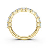 18K Yellow Gold 2.20 CTW Emerald-Cut Lab-Grown Diamond Semi-Eternity Band Ring