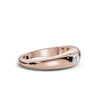 14K Rose Gold Multi-Shape Three-Stone Flush Set 1 CWT Diamond Statement Ring