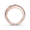 18K Rose Gold Multi-Shape Three-Stone Flush Set 1.04 CWT Diamond Statement Ring