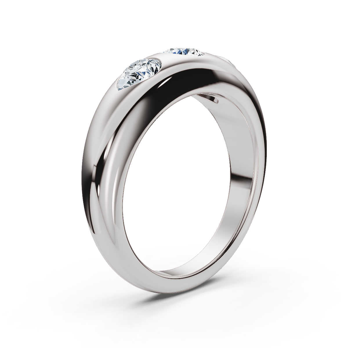 18K White Gold Wedding Lab Grown Diamond Ring (1 ct. tw)