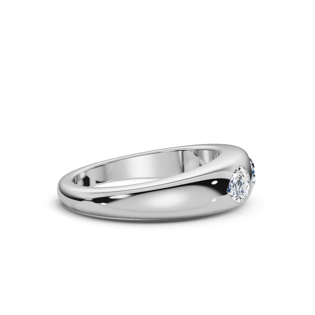 18K White Gold Wedding Lab Grown Diamond Ring (1 ct. tw)
