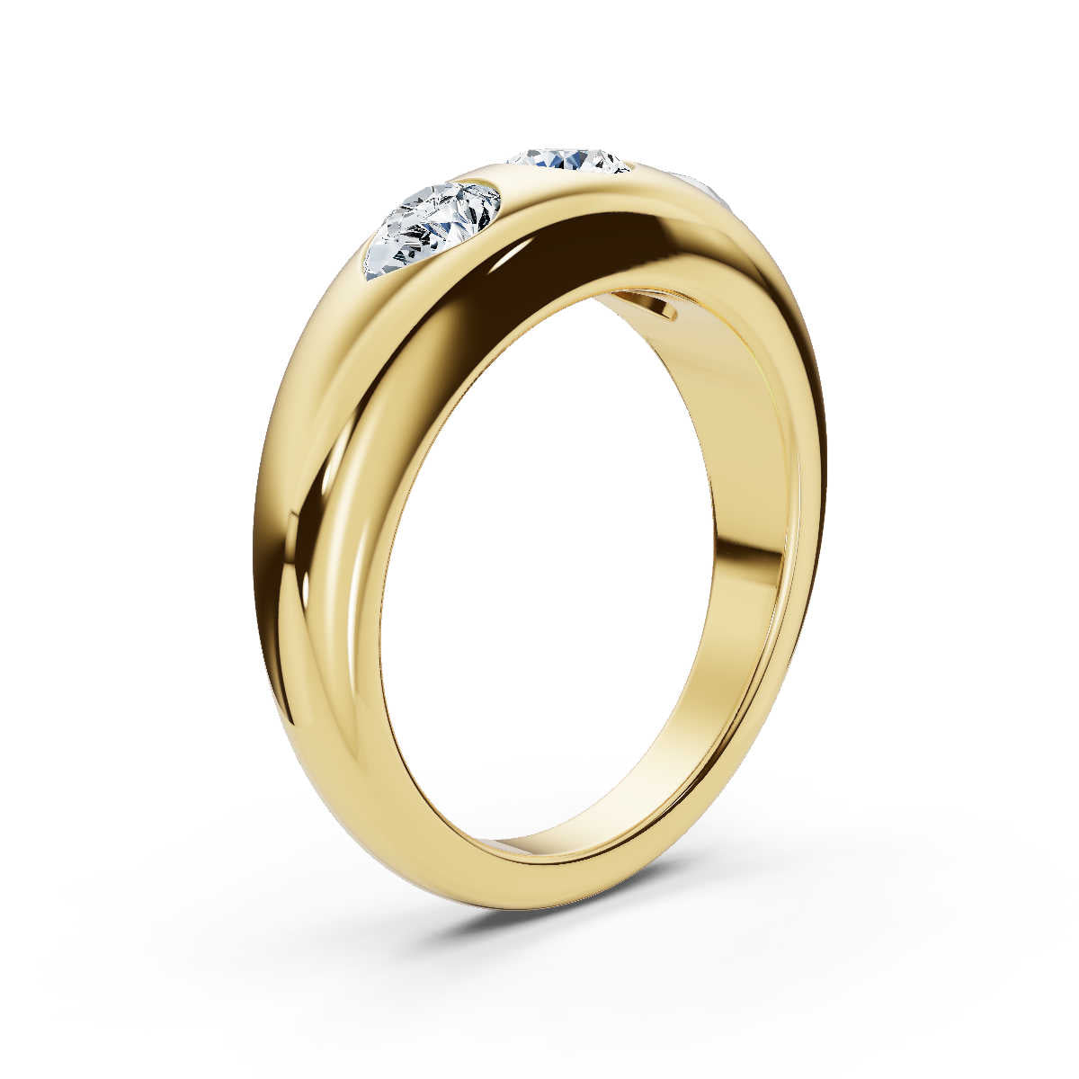 18K Yellow Gold Wedding Lab Grown Diamond Ring (1 ct. tw)