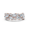 14K Rose Gold 1.19 CTW Mixed-Shape Oval & Round Lab-Grown Diamond Mosaic Band Ring