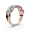 14K Rose Gold 1.19 CTW Mixed-Shape Oval & Round Lab-Grown Diamond Mosaic Band Ring
