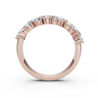 14K-18K Gold/Platinum 1.19 CTW Mixed-Shape Oval & Round Lab-Grown Diamond Mosaic Band Ring