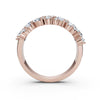 14K Rose Gold 1.19 CTW Mixed-Shape Oval & Round Lab-Grown Diamond Mosaic Band Ring