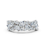 18K White Gold 1.19 CTW Mixed-Shape Oval & Round Lab-Grown Diamond Mosaic Band Ring