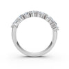 14K White Gold 1.19 CTW Mixed-Shape Oval & Round Lab-Grown Diamond Mosaic Band Ring
