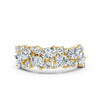 14K Yellow Gold 1.19 CTW Mixed-Shape Oval & Round Lab-Grown Diamond Mosaic Band Ring