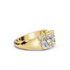 14K Yellow Gold 1.19 CTW Mixed-Shape Oval & Round Lab-Grown Diamond Mosaic Band Ring