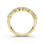 14K-18K Gold/Platinum 1.19 CTW Mixed-Shape Oval & Round Lab-Grown Diamond Mosaic Band Ring