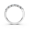 0.76 CTW Round Diamond Interlocking Scalloped Halo Band in 18K White Gold Ring