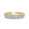 0.76 CTW Round Diamond Interlocking Scalloped Halo Band in 18K Yellow Gold Ring