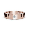 4.2mm Flat-Profile Tension-Set Diamond Solitaire Band in 14K Rose Gold Ring