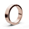 4.2mm Flat-Profile Tension-Set Diamond Solitaire Band in 14K Rose Gold Ring