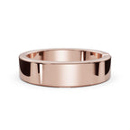 4.2mm Flat-Profile Tension-Set Diamond Solitaire Band in 14K Rose Gold Ring