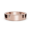 4.2mm Flat-Profile Tension-Set Diamond Solitaire Band in 14K Rose Gold Ring