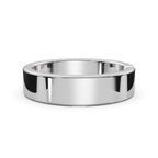 4.2mm Flat-Profile Tension-Set Diamond Solitaire Band in Solid Platinum Ring