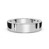4.2mm Flat-Profile Tension-Set Diamond Solitaire Band in Solid Platinum Ring