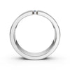 4.2mm Flat-Profile Tension-Set Diamond Solitaire Band in Solid Platinum Ring