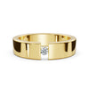 4.2mm Flat-Profile Tension-Set Diamond Solitaire Band in 14K Yellow Gold Ring