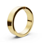 4.2mm Flat-Profile Tension-Set Diamond Solitaire Band in 14K Yellow Gold Ring