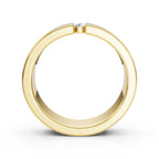 4.2mm Flat-Profile Tension-Set Diamond Solitaire Band in 14K Yellow Gold Ring