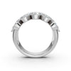 2.84 CTW Multi-Row Oval and Round Diamond Mosaic Statement Band in Platinum Ring