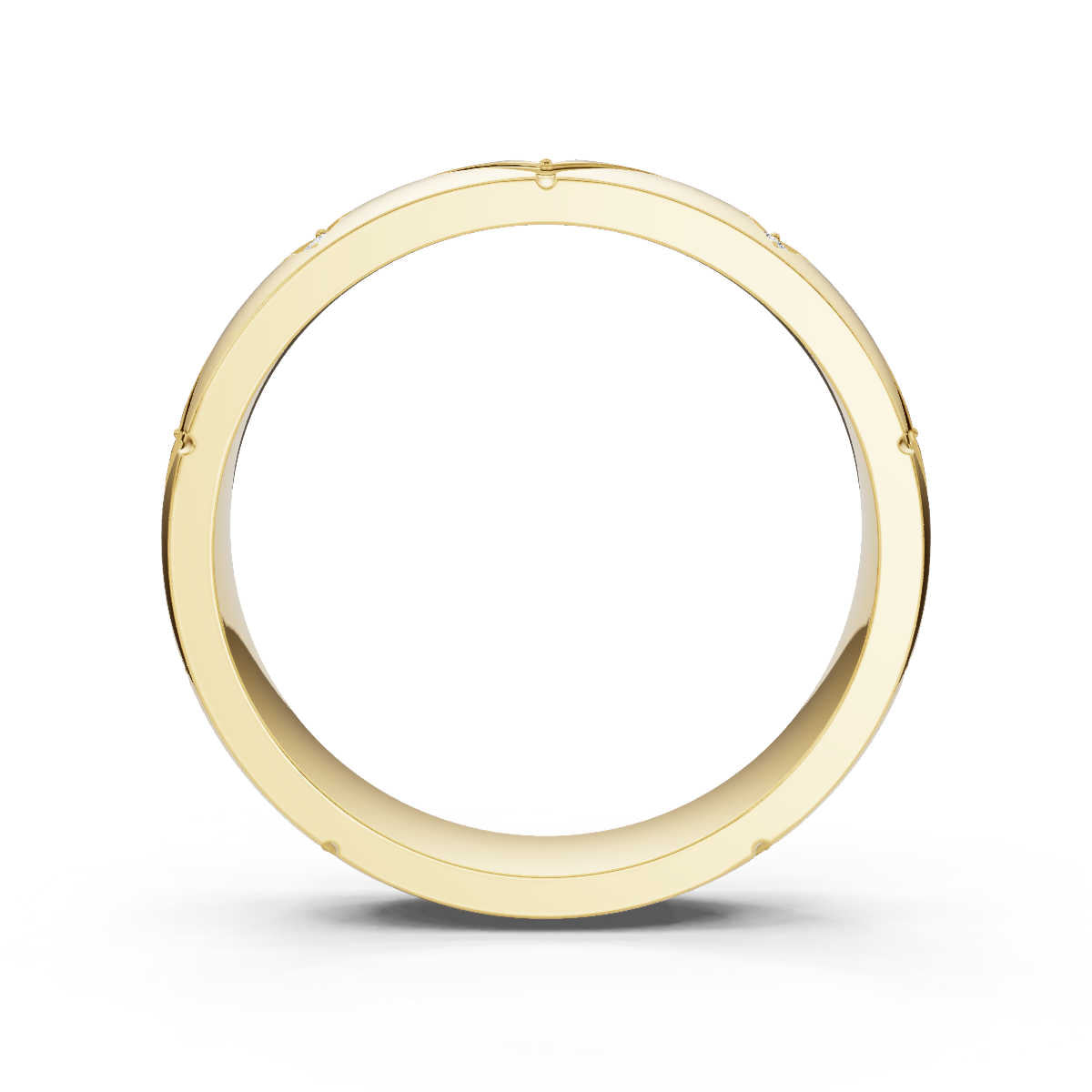 18K Yellow Gold Wedding Lab Grown Diamond Ring (1/10 ct. tw)