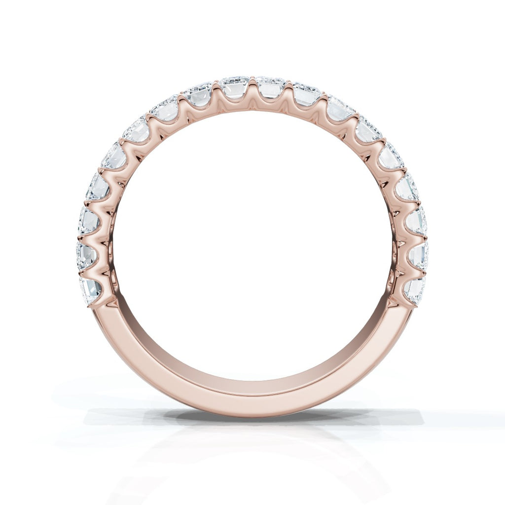 The Heritage Step: 1.62 CTW Emerald-Cut Diamond Eternity Ring 14K-18K Gold/Platinum