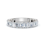 The Heritage Step: 1.62 CTW Emerald-Cut Diamond Eternity Ring 14K-18K Gold/Platinum