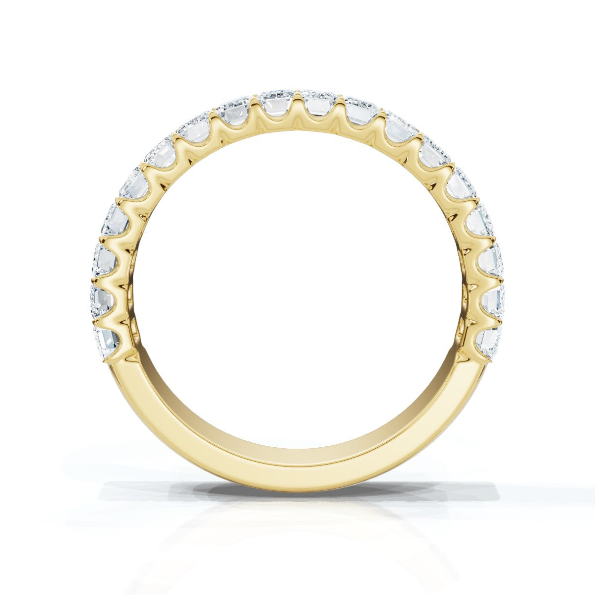 The Heritage Step: 1.62 CTW Emerald-Cut Diamond Eternity Ring 14K-18K Gold/Platinum