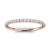1.2mm Micro-Pavé Diamond Full Eternity Wedding Band in 14K Rose Gold rING