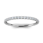 1.2mm Micro-Pavé Diamond Full Eternity Wedding Band in 18K White Gold