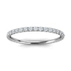 Eternal Sparkle 1.2mm Micro-Pavé Diamond Full Eternity Wedding Band in 14K White Gold Ring