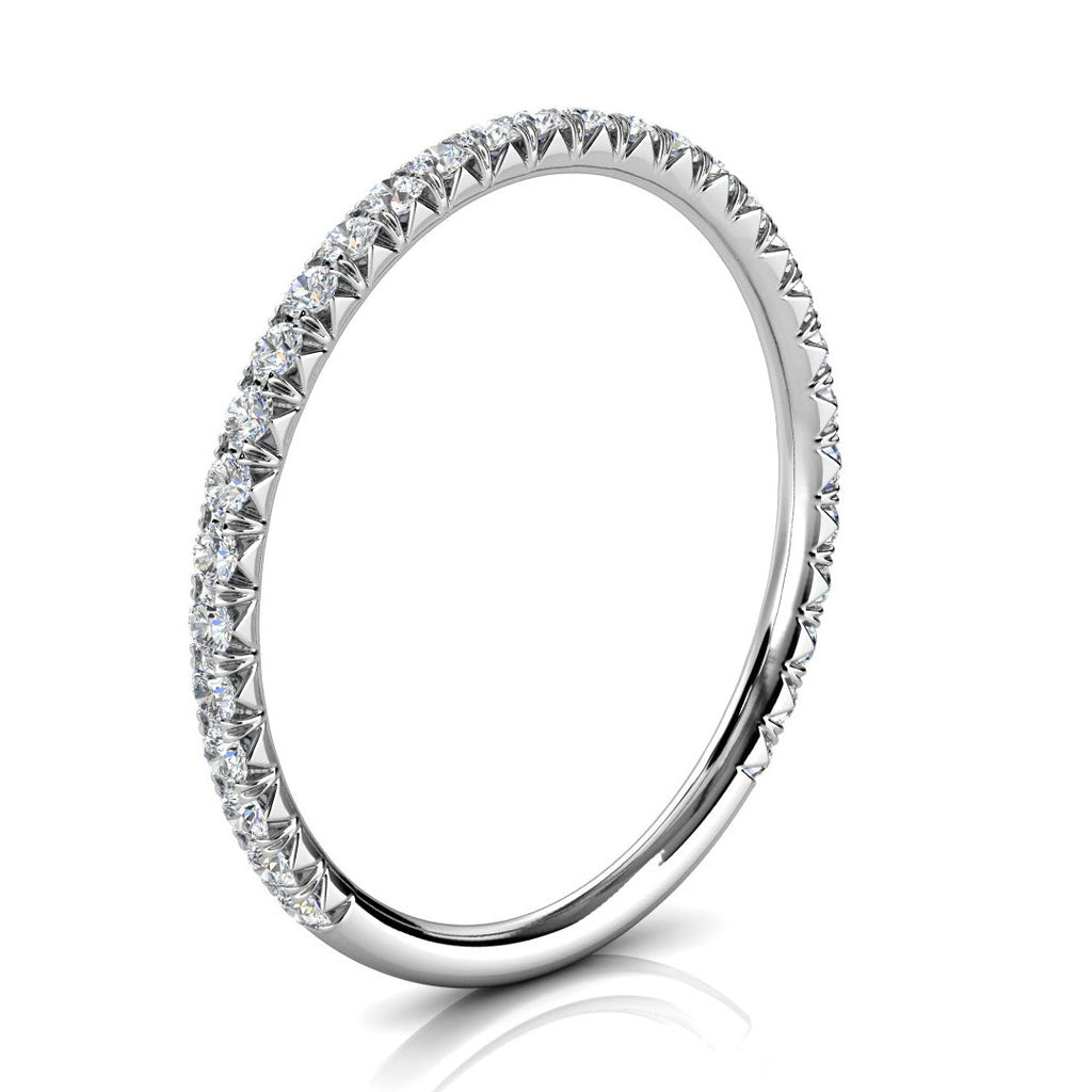 Eternal Sparkle 1.2mm Micro-Pavé Diamond Full Eternity Wedding Band in Solid Platinum Ring