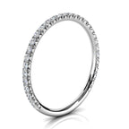 Eternal Sparkle 1.2mm Micro-Pavé Diamond Full Eternity Wedding Band in Solid Platinum Ring