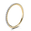 Eternal Sparkle 1.2mm Micro-Pavé Diamond Full Eternity Wedding Band in 14K Yellow Gold Ring