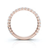0.96-10 CTW Emerald Cut Lab Grown Diamond Shared Prong Eternity Band in 18K Rose Gold
