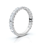 0.96-10 CTW Emerald Cut Lab Grown Diamond Shared Prong Eternity Band in Platinum