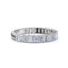 0.96-10 CTW Emerald Cut Lab Grown Diamond Shared Prong Eternity Band in Platinum