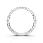 0.96-10 CTW Emerald Cut Lab Grown Diamond Shared Prong Eternity Band in Platinum