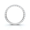 0.96-10 CTW Emerald Cut Lab Grown Diamond Shared Prong Eternity Band in Platinum