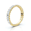 0.96-10 CTW Emerald Cut Lab Grown Diamond Shared Prong Eternity Band in 14K Yellow Gold