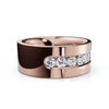 0.72 CTW Round Diamond Center Channel-Set Wedding Band in 18K Rose Gold (8mm) Ring