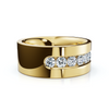 0.72 CTW Round Diamond Center Channel-Set Wedding Band in 14K Yellow Gold (8mm) Ring