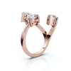 2.07-3 CTW Multi-Shape Fancy Cut Lab Grown Diamond Spiral Bypass Ring in 14K Rose Gold Ring